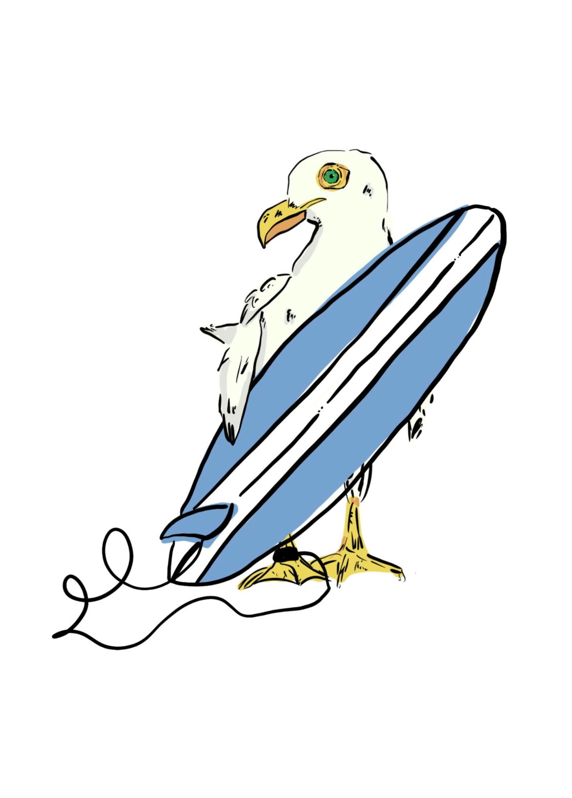 Print | Surfing Gull