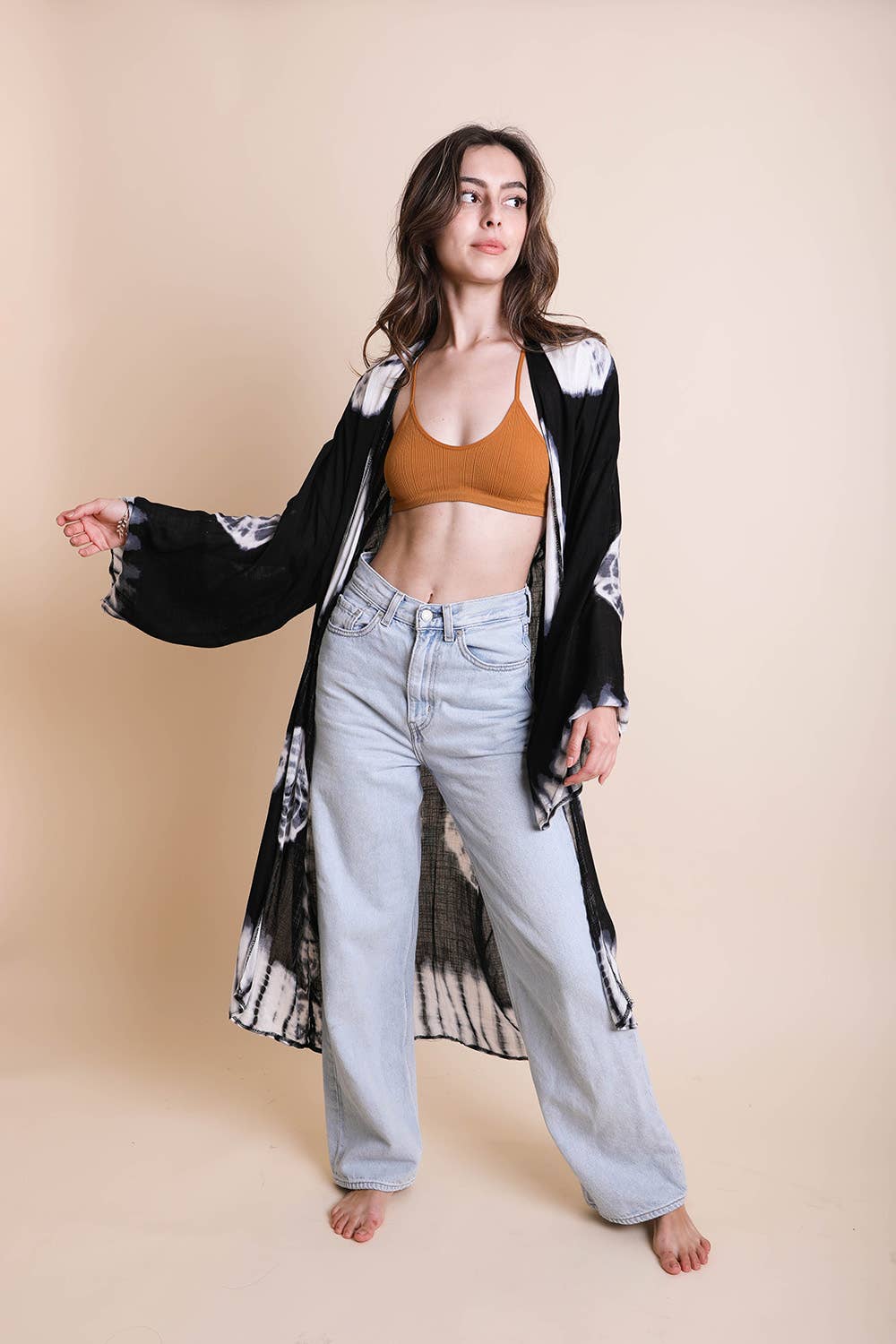 Tie-Dye Kimono | Olive