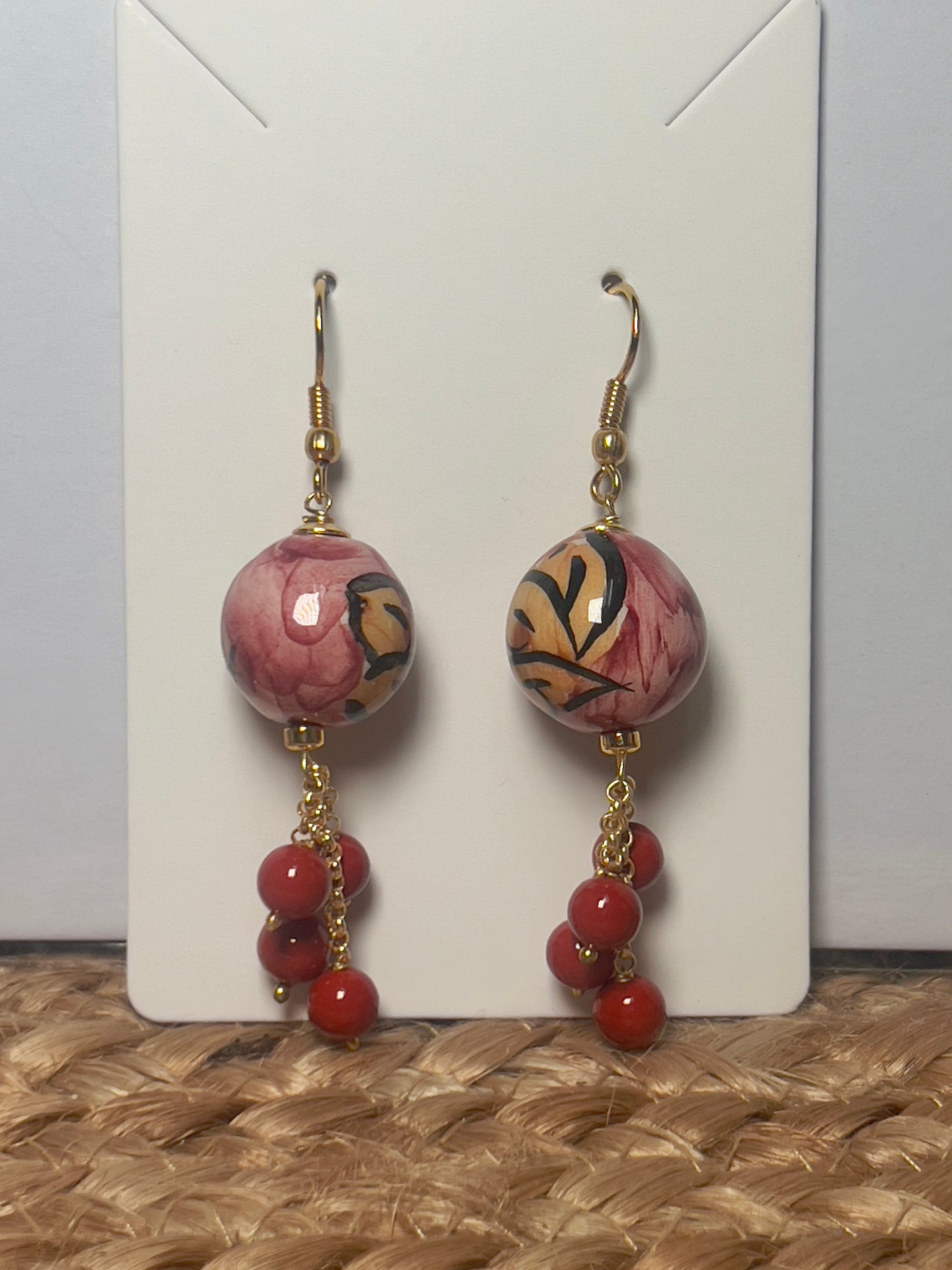 Ceramic + Beaded Earrings | Handmade in Sicily