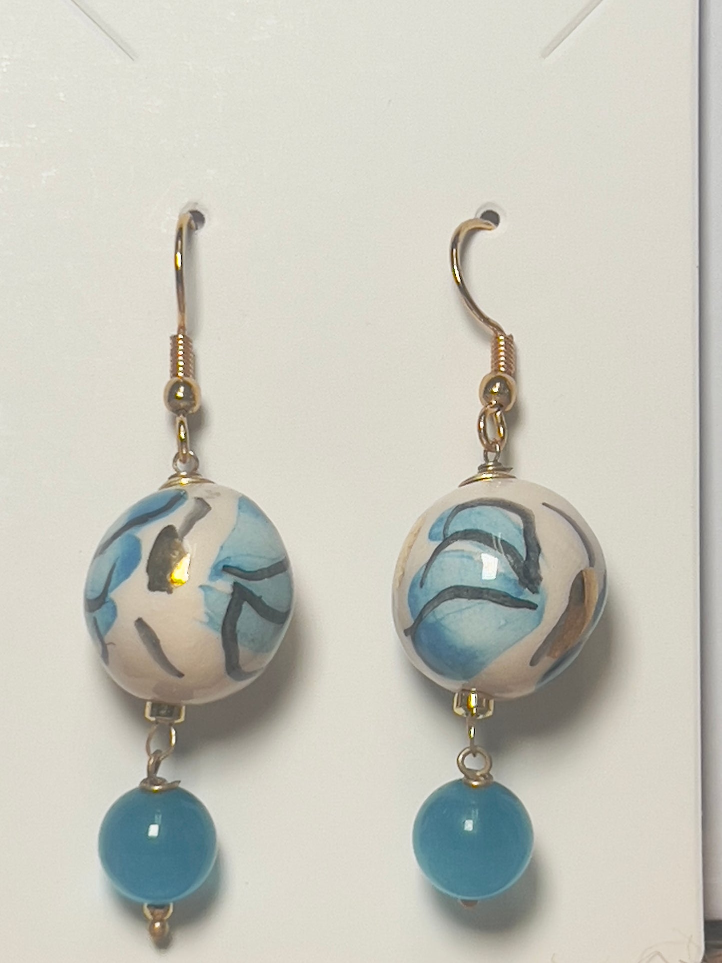 Ceramic + Beaded Earrings | Handmade in Sicily