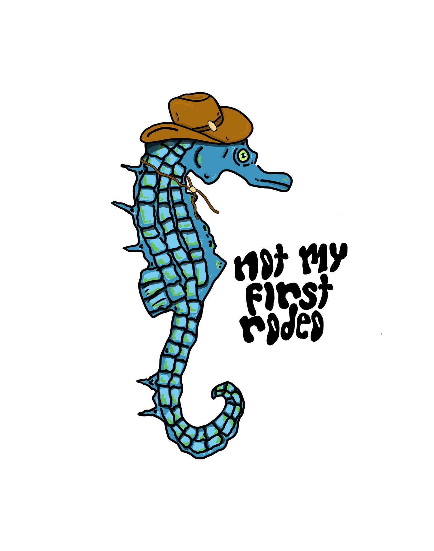Art Greeting Card | Rodeo Seahorse