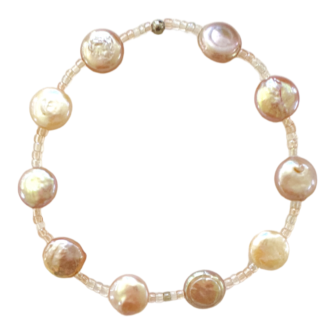 Bracelet | Multi Coin Pearls | Japanese Glass