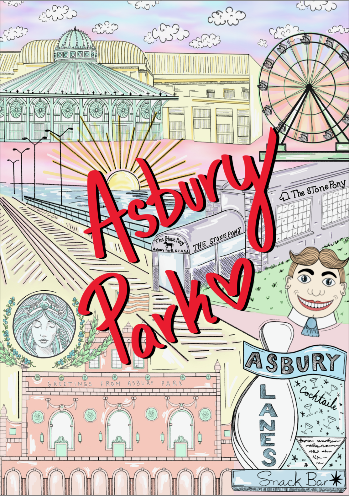 Asbury Park Print