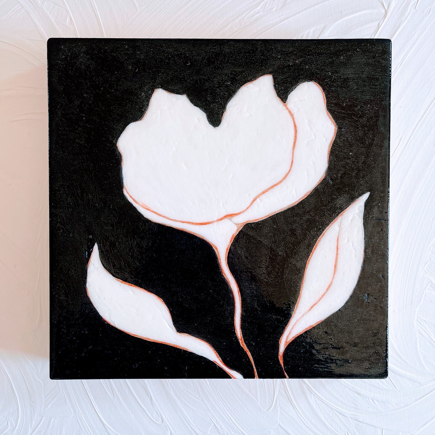 Black and White Floral I