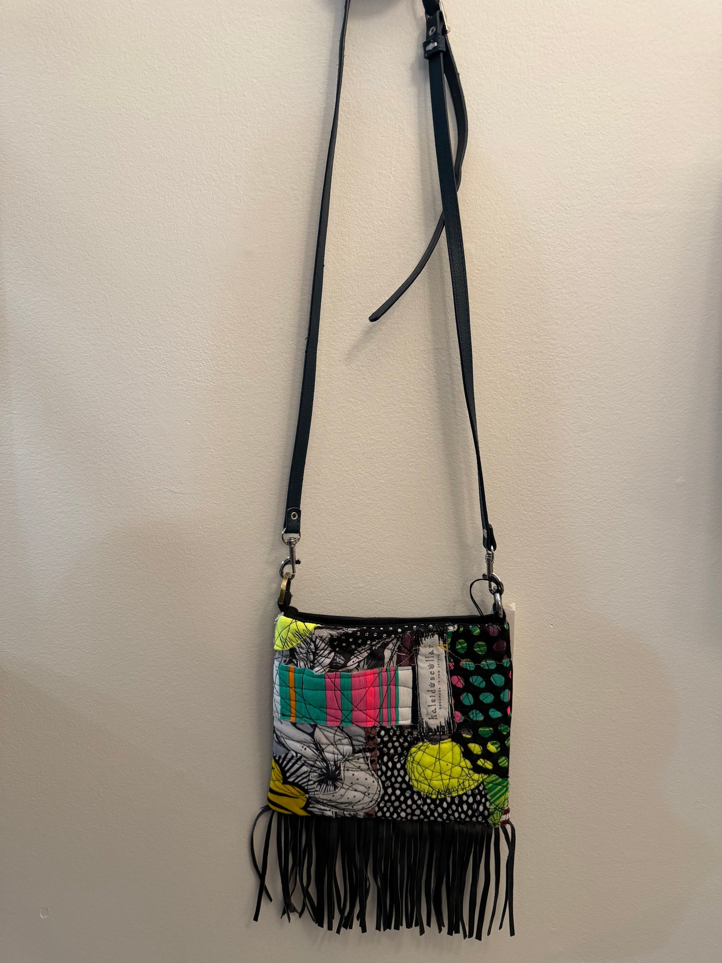 Handmade mini crossbody bag. "Lost Highway" Series