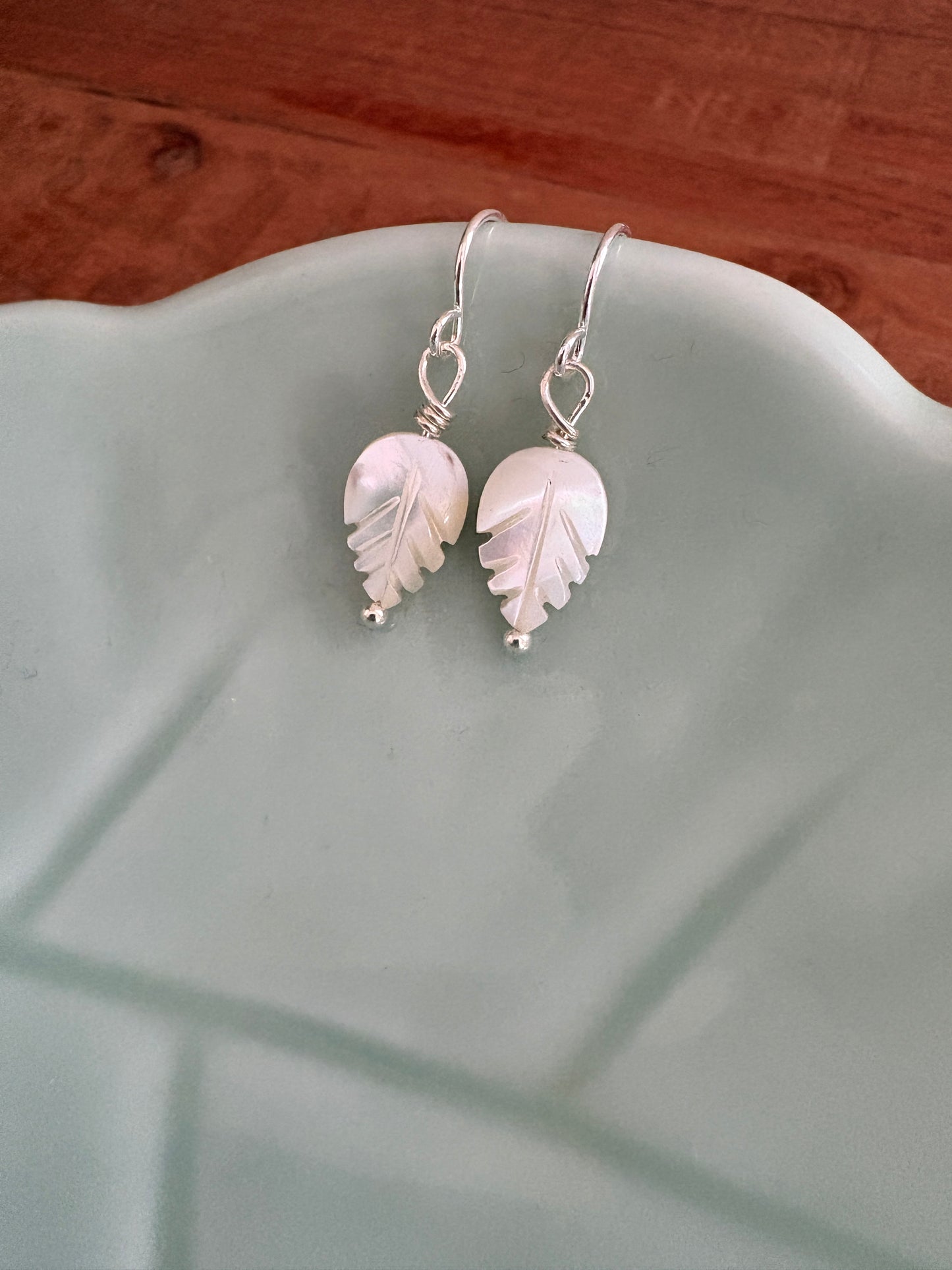 Earrings | Silver | Leaf