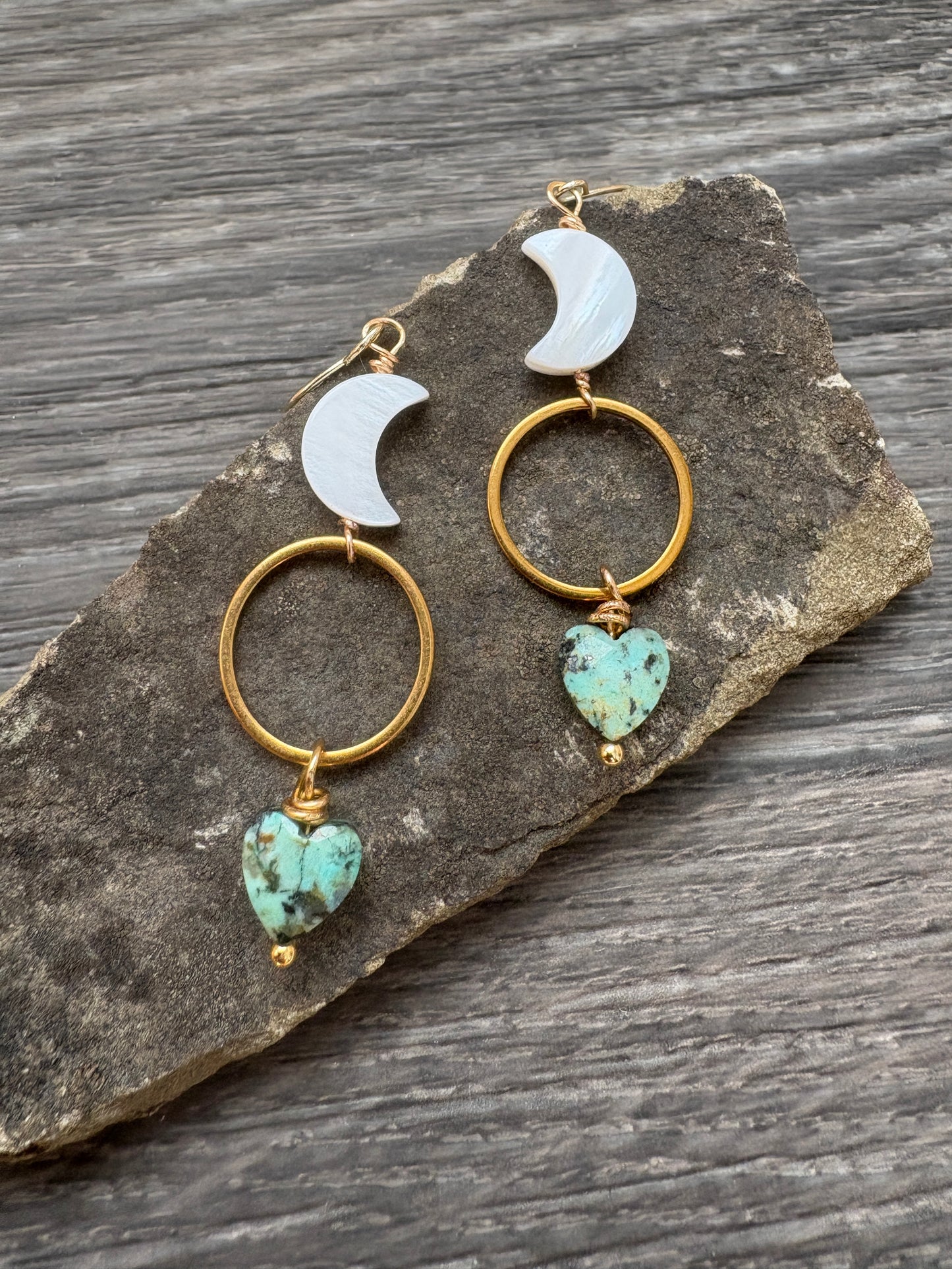 Earrings | Gold | Moon Heart
