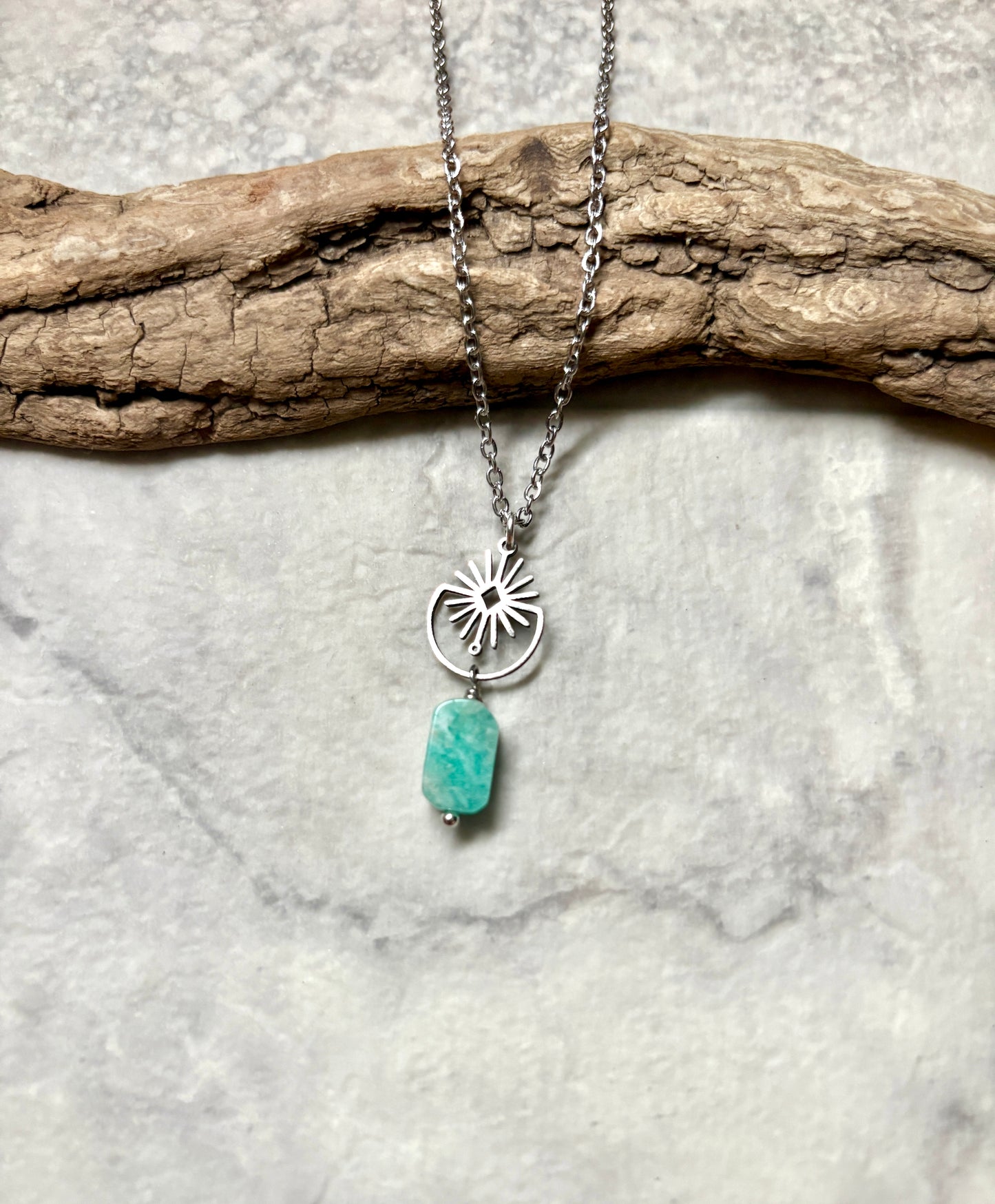 Handmade Necklace | Silver Sunburst