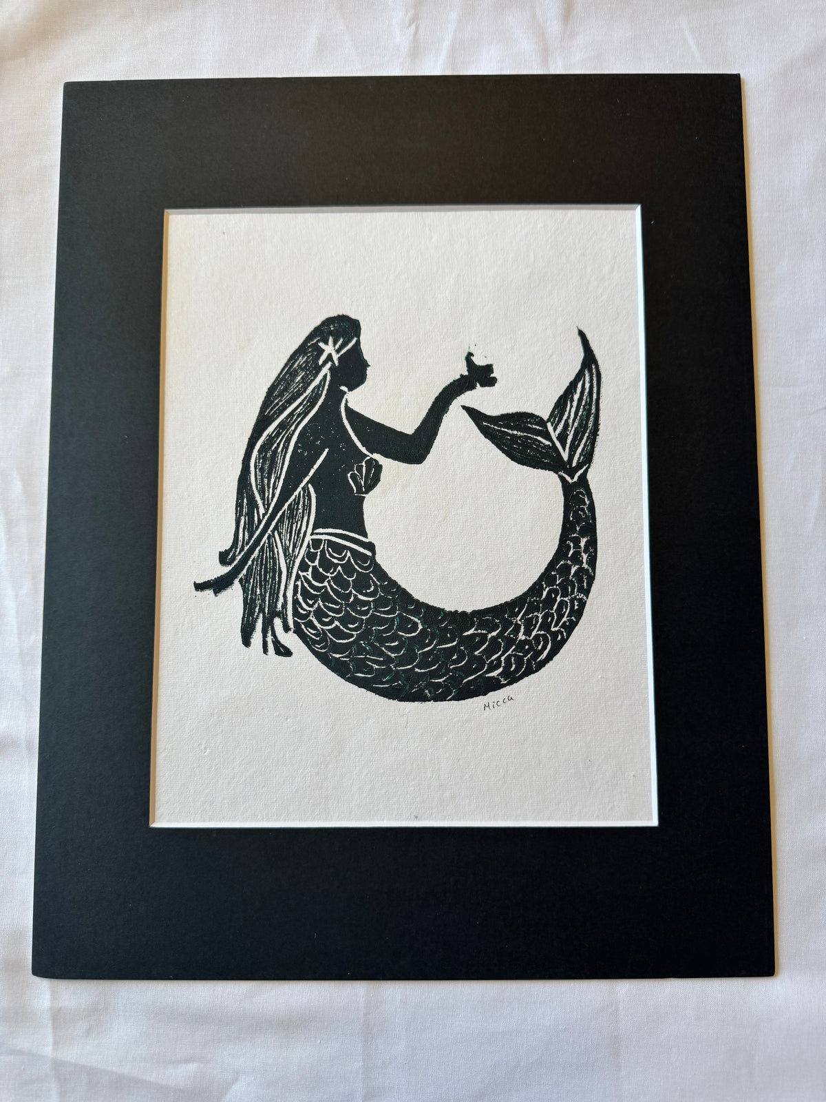 Mermaid’s Song Block Print | 11" x 14"