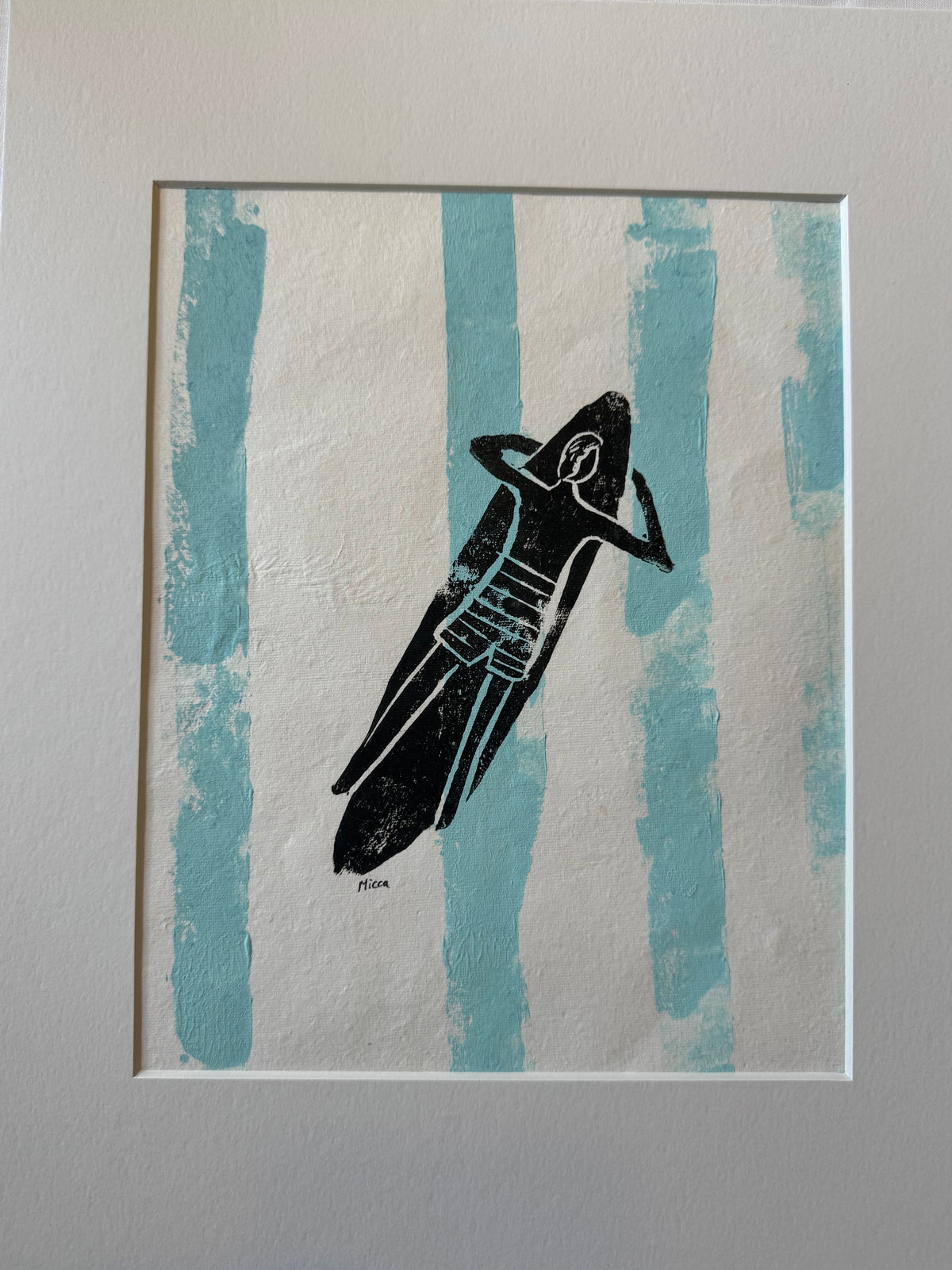 Ocean Flow Block Print | 11" x 14"