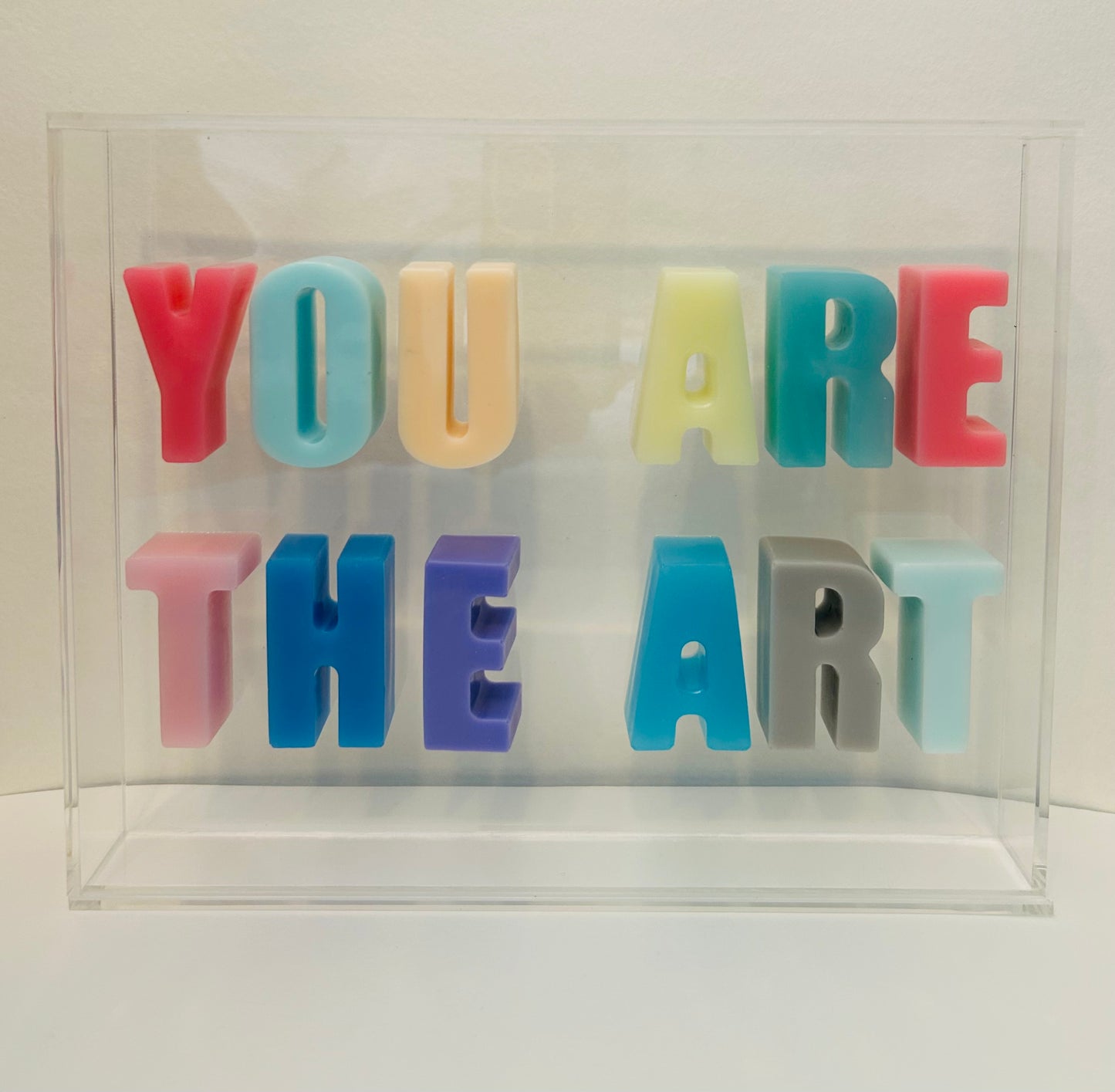 Resin and Acrylic "You Are The Art" Sign, 8 x 10, Multi Color (2)