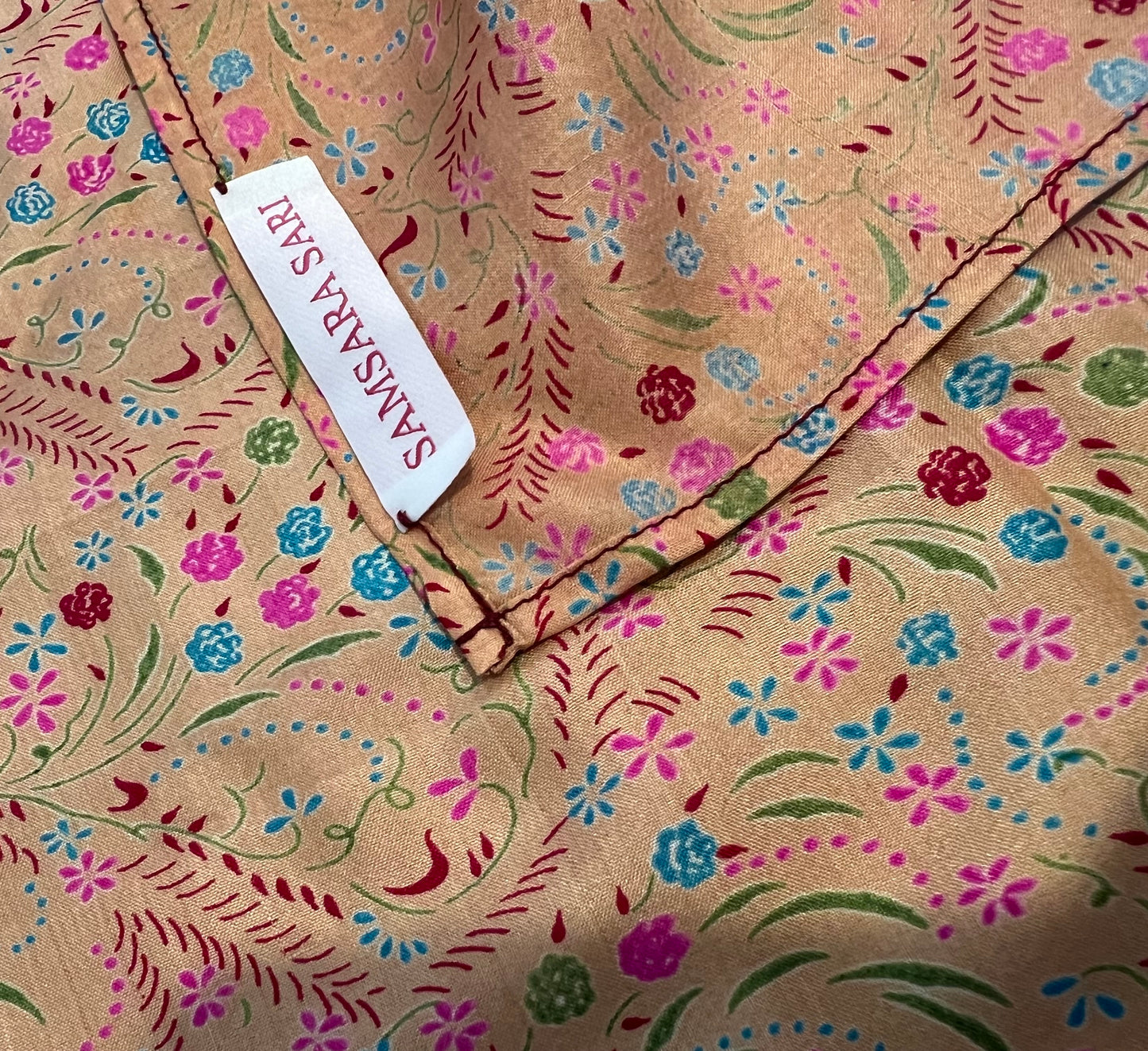 Serena Sari Scarf | Beige Floral