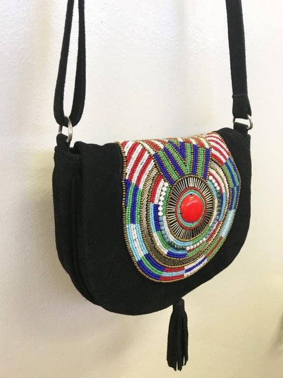 Embroidered & Embellished Boho Handbag