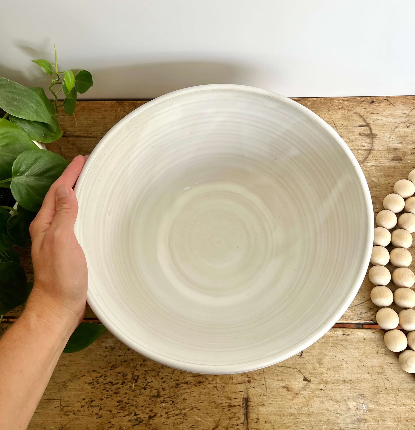 Large Ceramic Serving Bowl | White