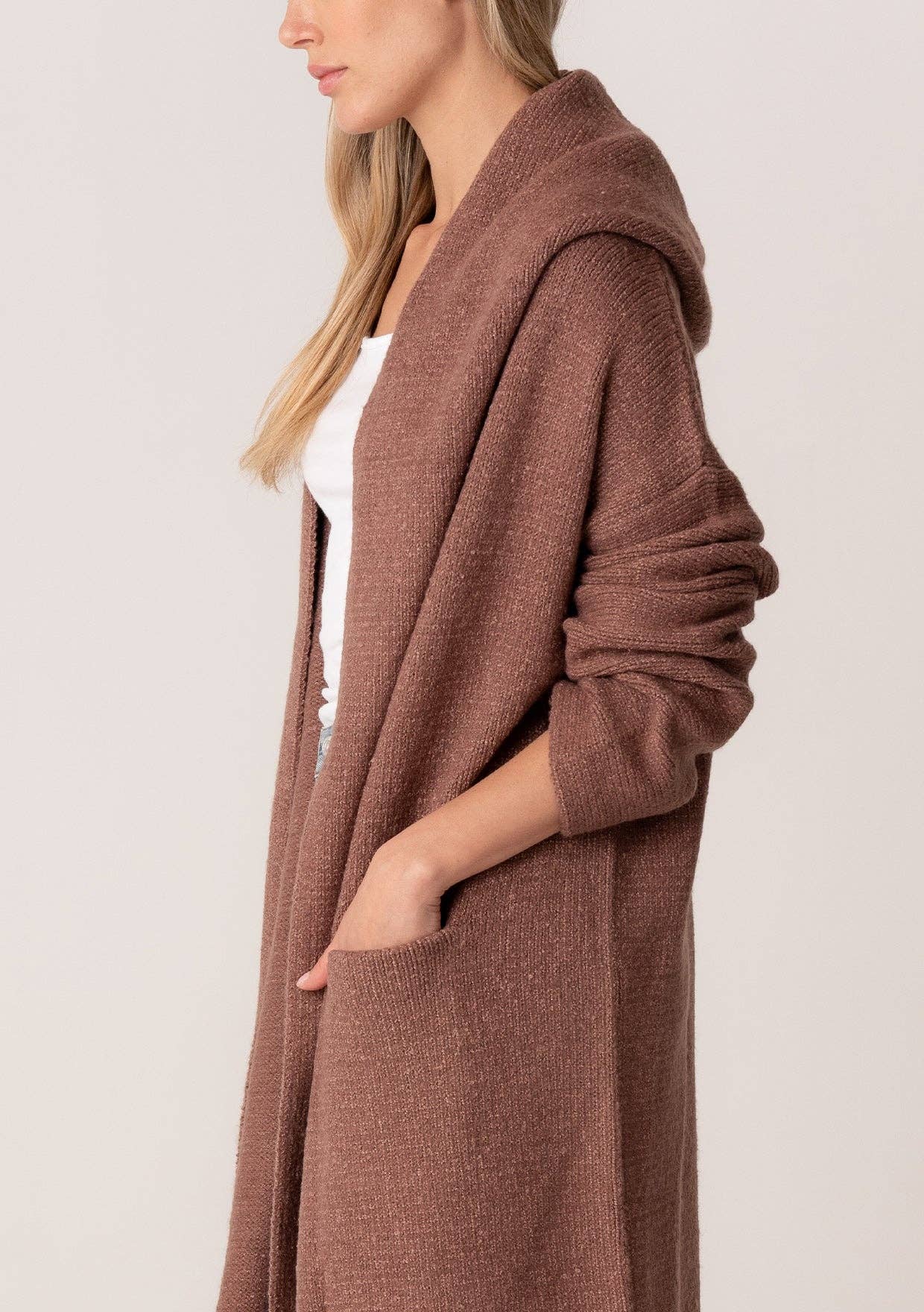 Oversized Hooded Cardigan |
Camel