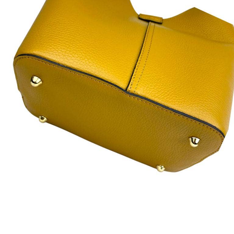 Italian Leather Bucket Style Handbag | Brown