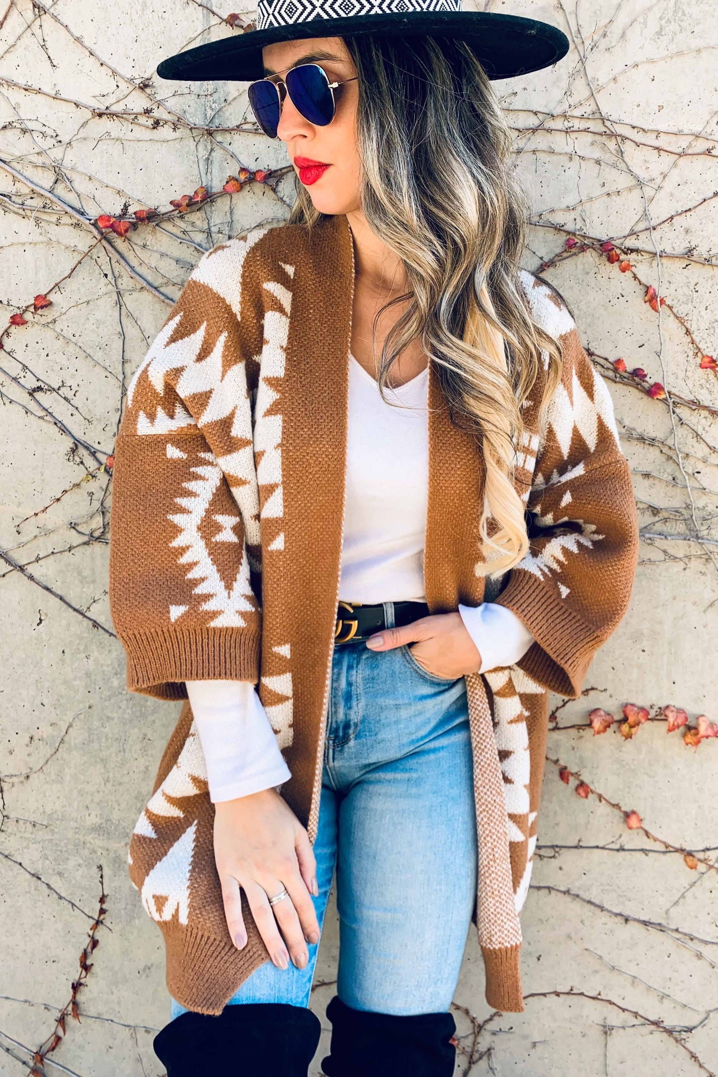 Sweater | Brown Aztec