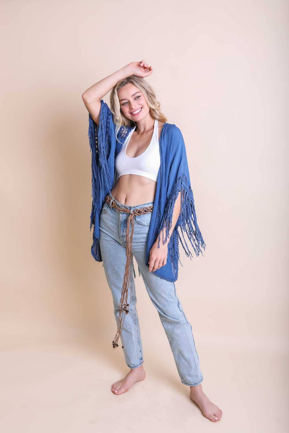 Kimono | Crochet | Blue
