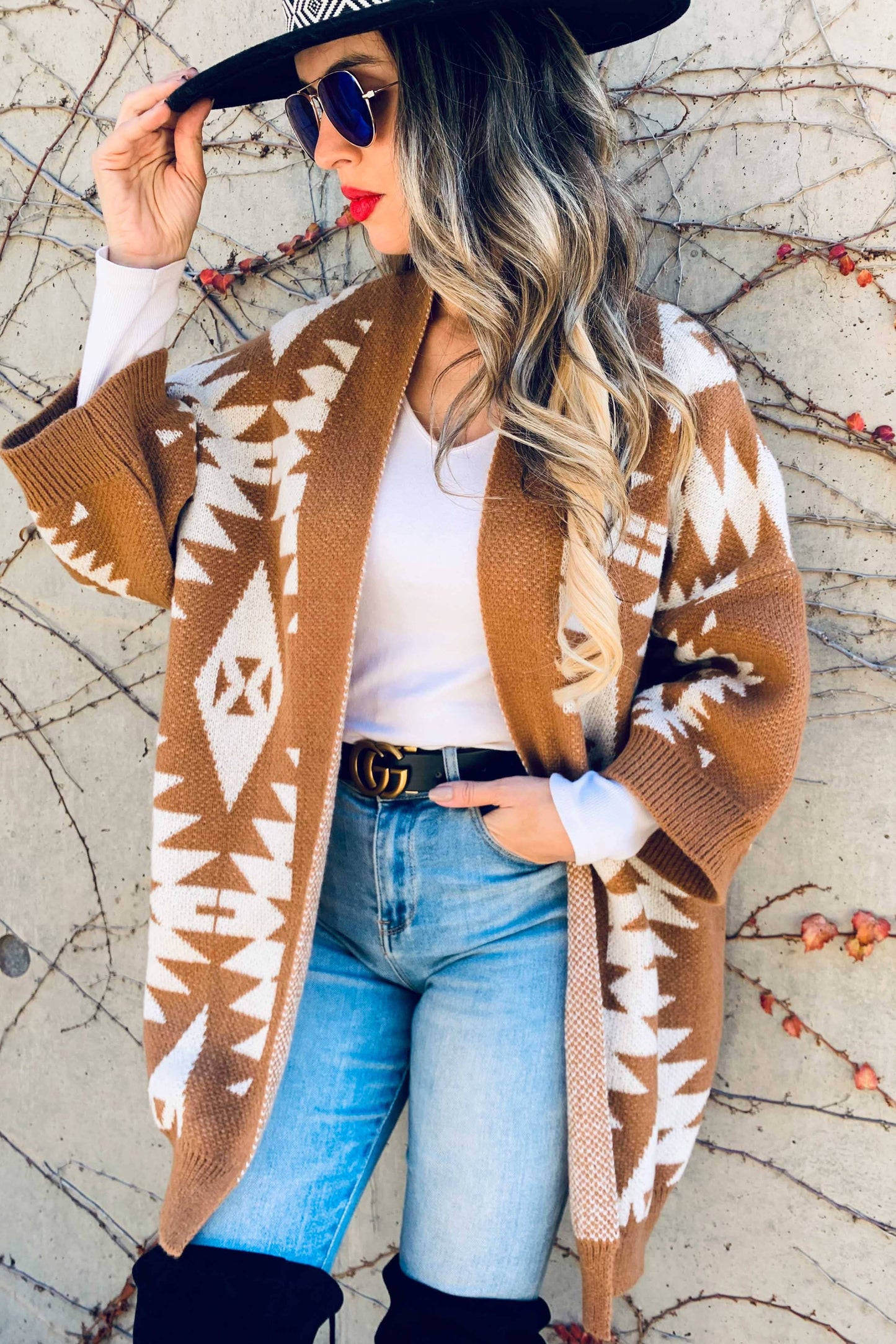 Sweater | Brown Aztec