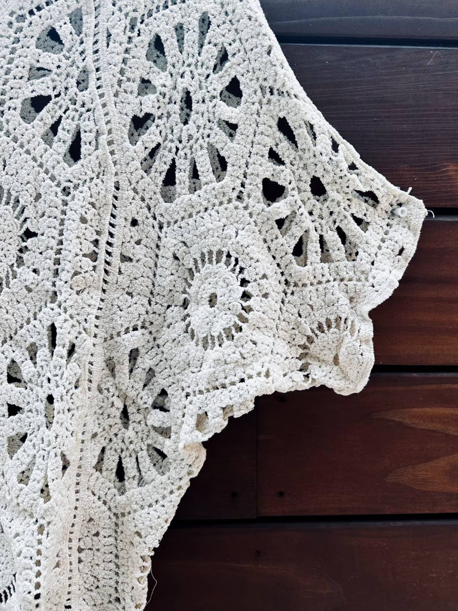 V-Neck Crochet Top