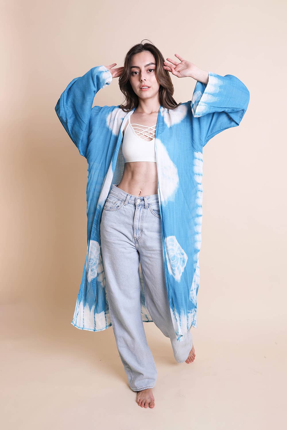 Tie-Dye Kimono | Olive