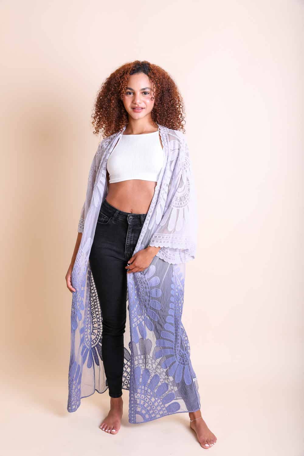 Ombre Lace Kimono | Ochre