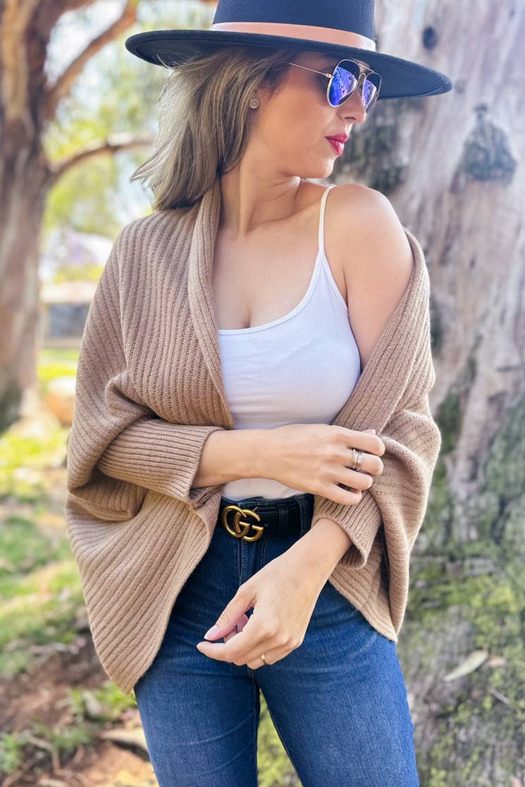 Shrug Sweater| Camel