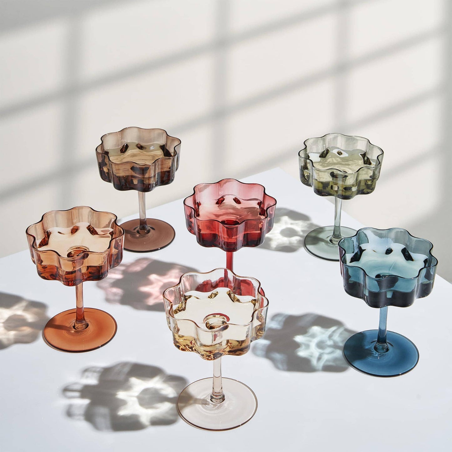 Wavy Coupe Glasses