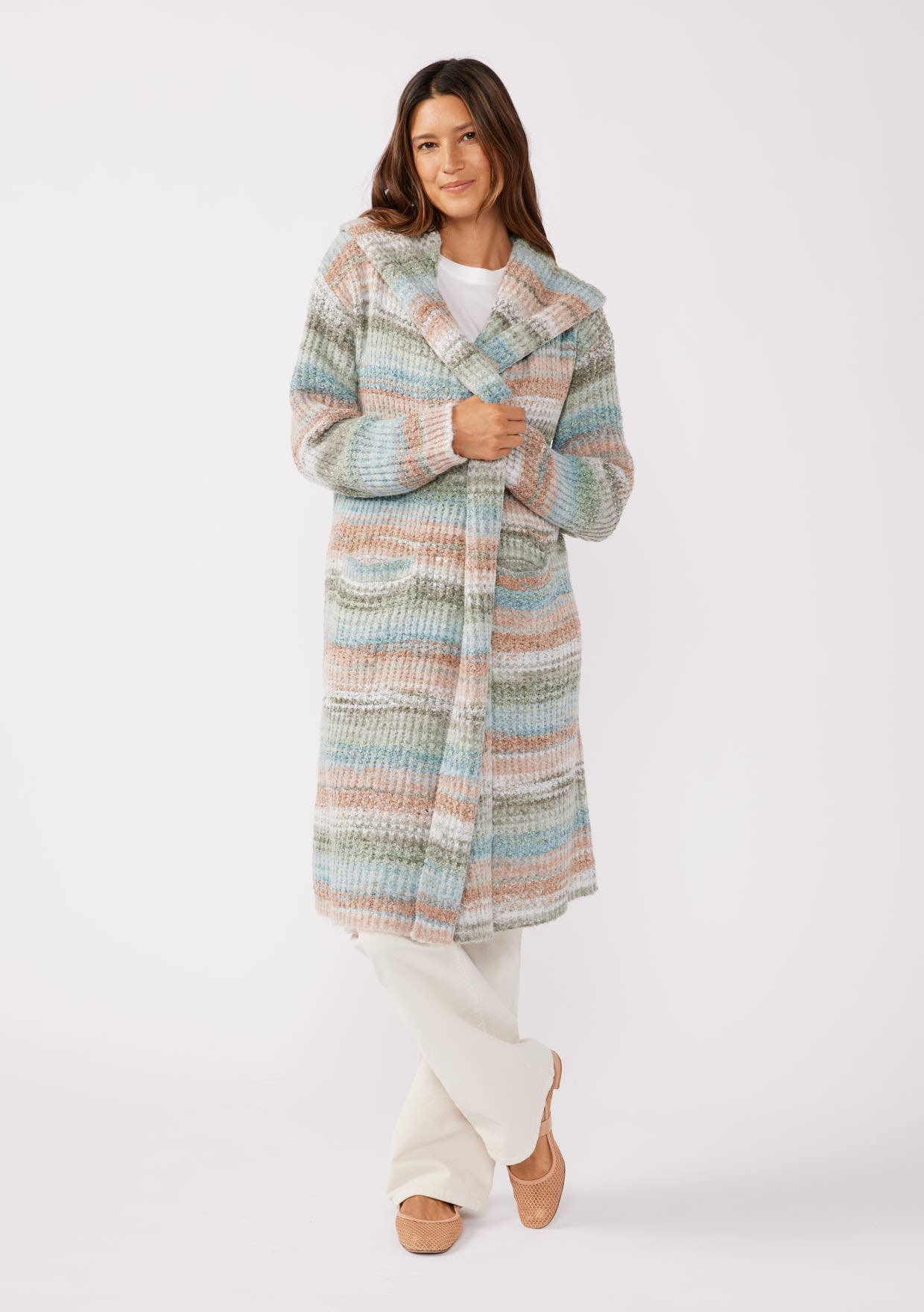 Hooded Sweater | Navy Stripe
