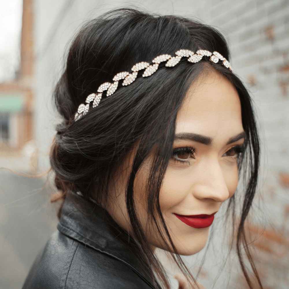 Headband | Rhinestone Leaf