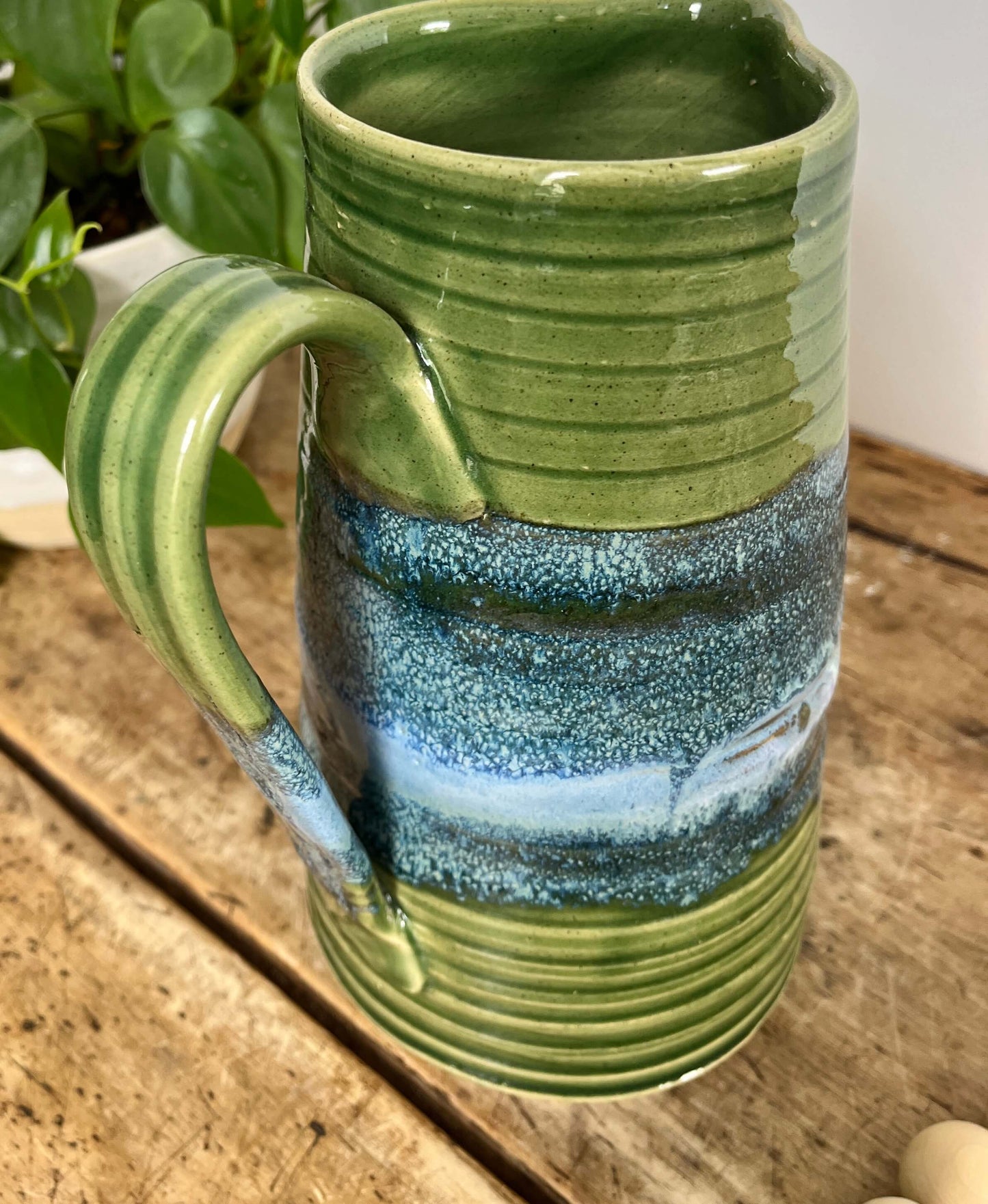 Tall Ceramic Pitcher ~ White