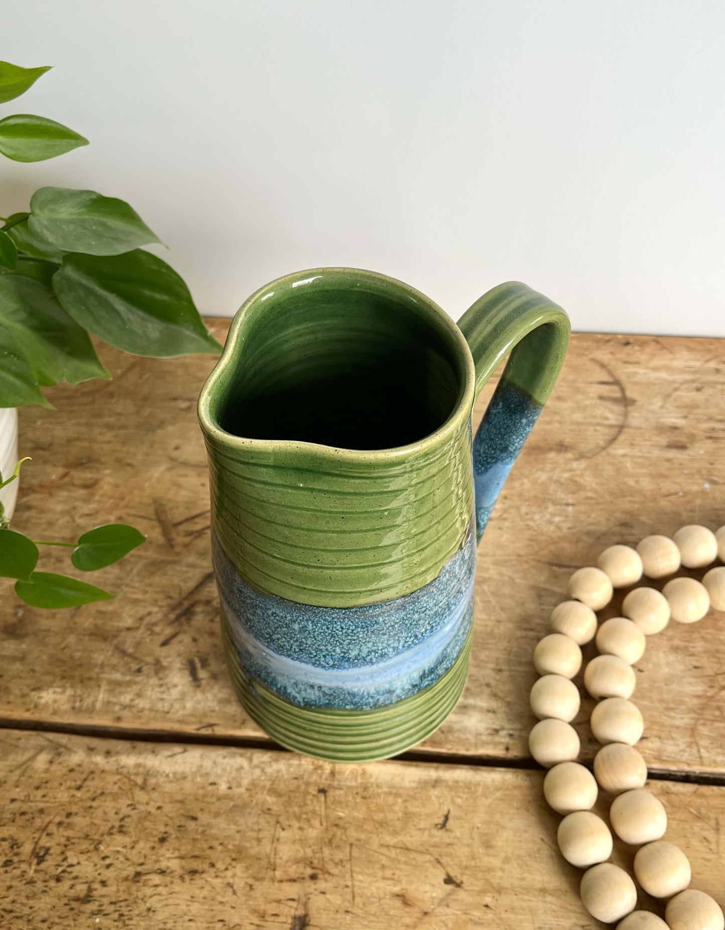 Tall Ceramic Pitcher ~ White