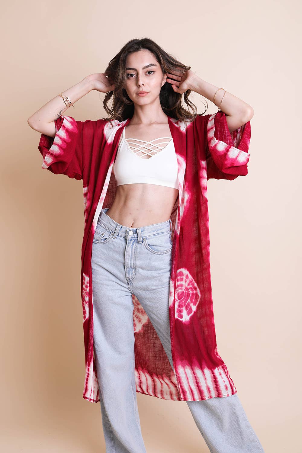 Tie-Dye Kimono | Olive