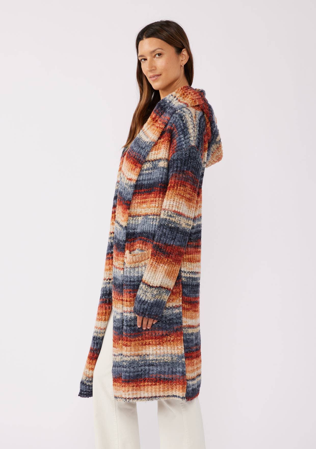 Hooded Sweater | Navy Stripe