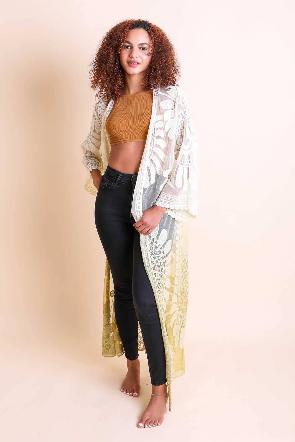 Ombre Lace Kimono | Ochre