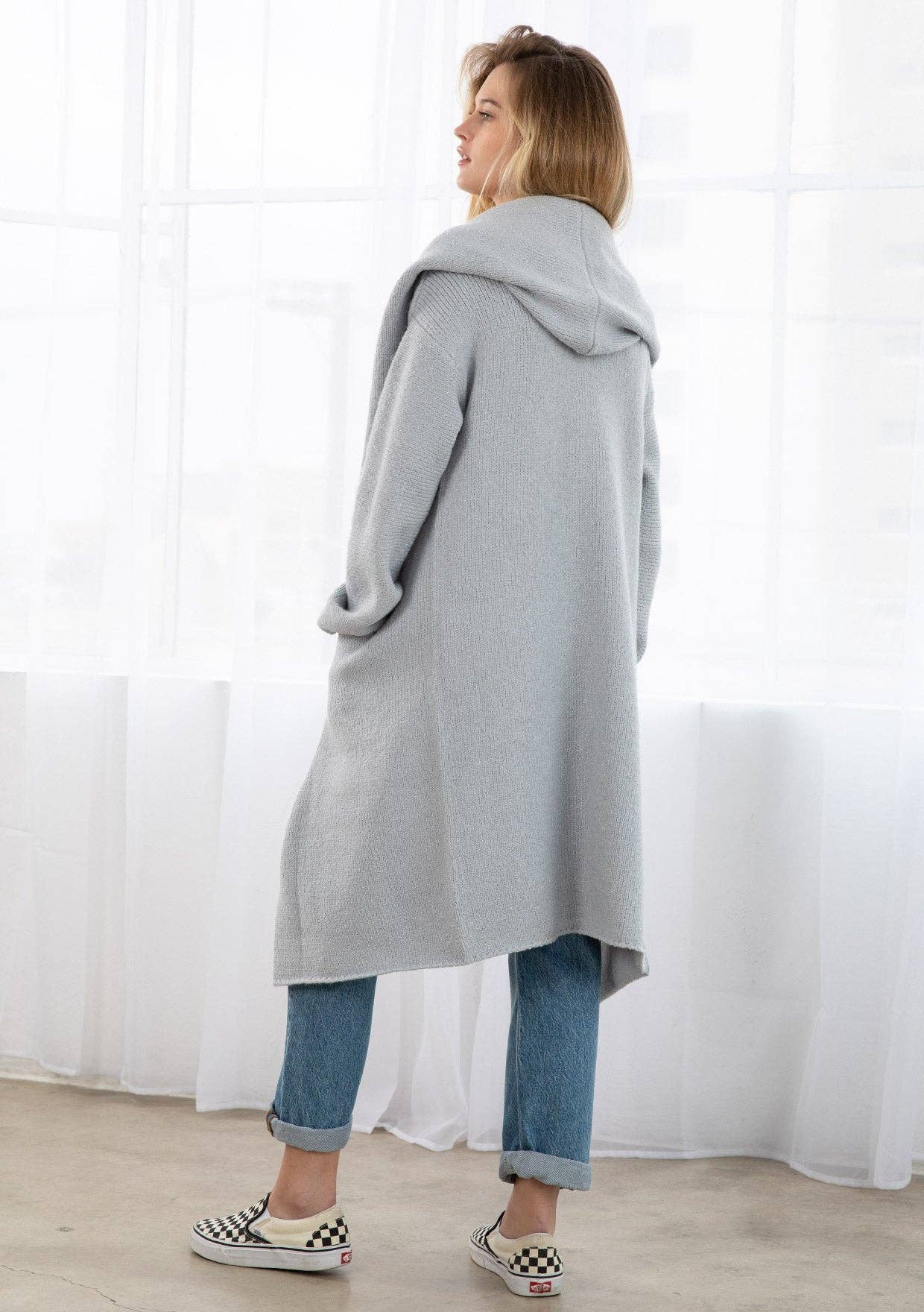 Hooded Sweater | Platinum