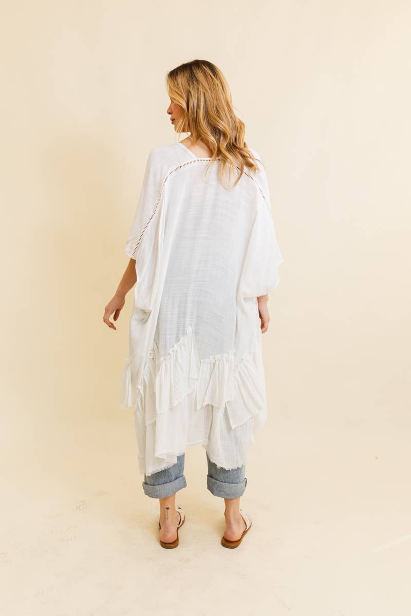 Kimono | Ruffle Edge | Ivory