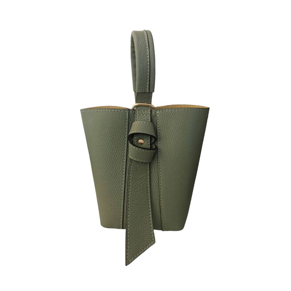 Italian Leather Convertible Handbag | Peanut