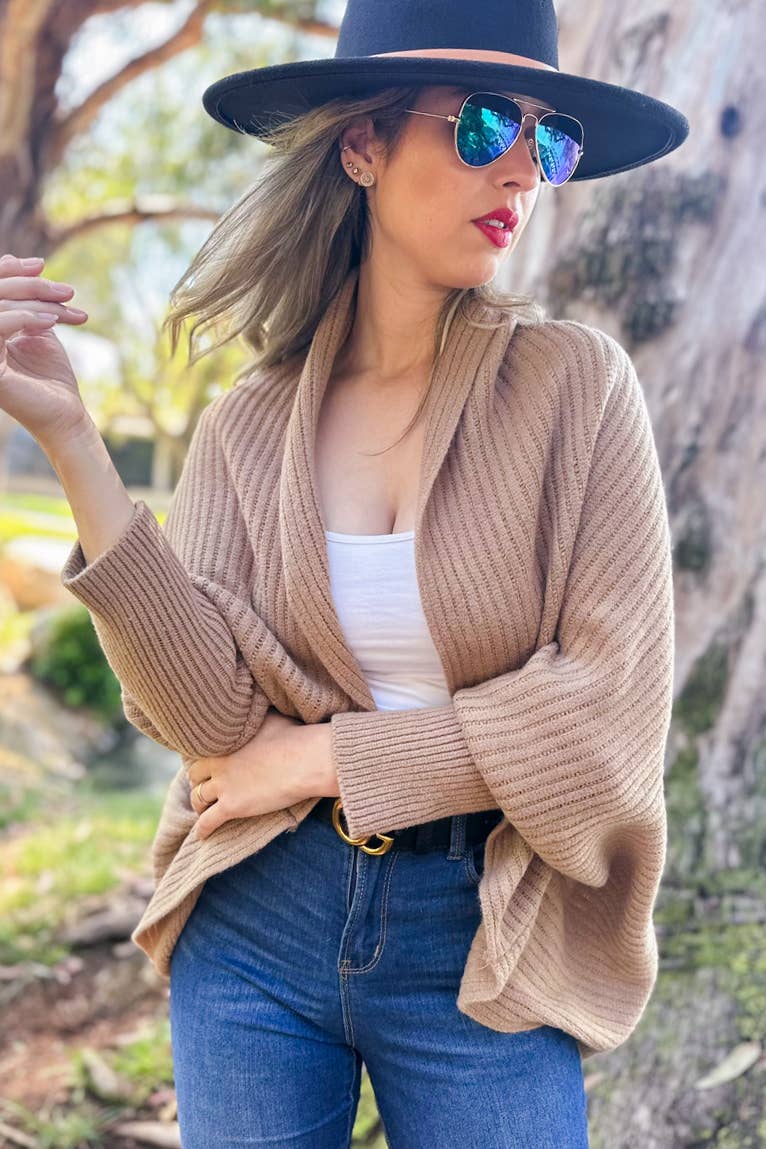 Shrug Sweater| Camel