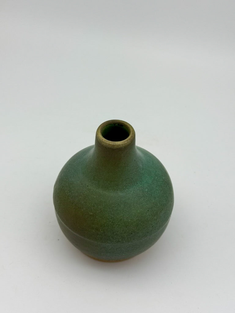 Handmade Ceramic Bud Vase | Textured Turquoise