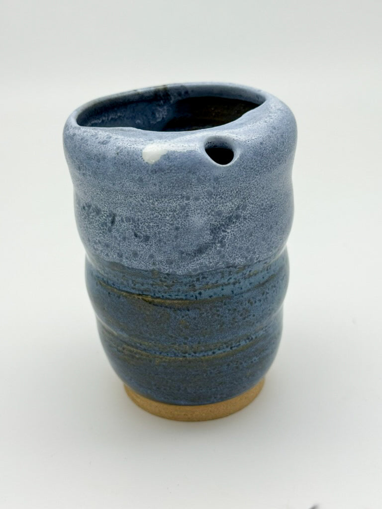 Handmade Ceramic Travel Cup 14oz - Dark Blue