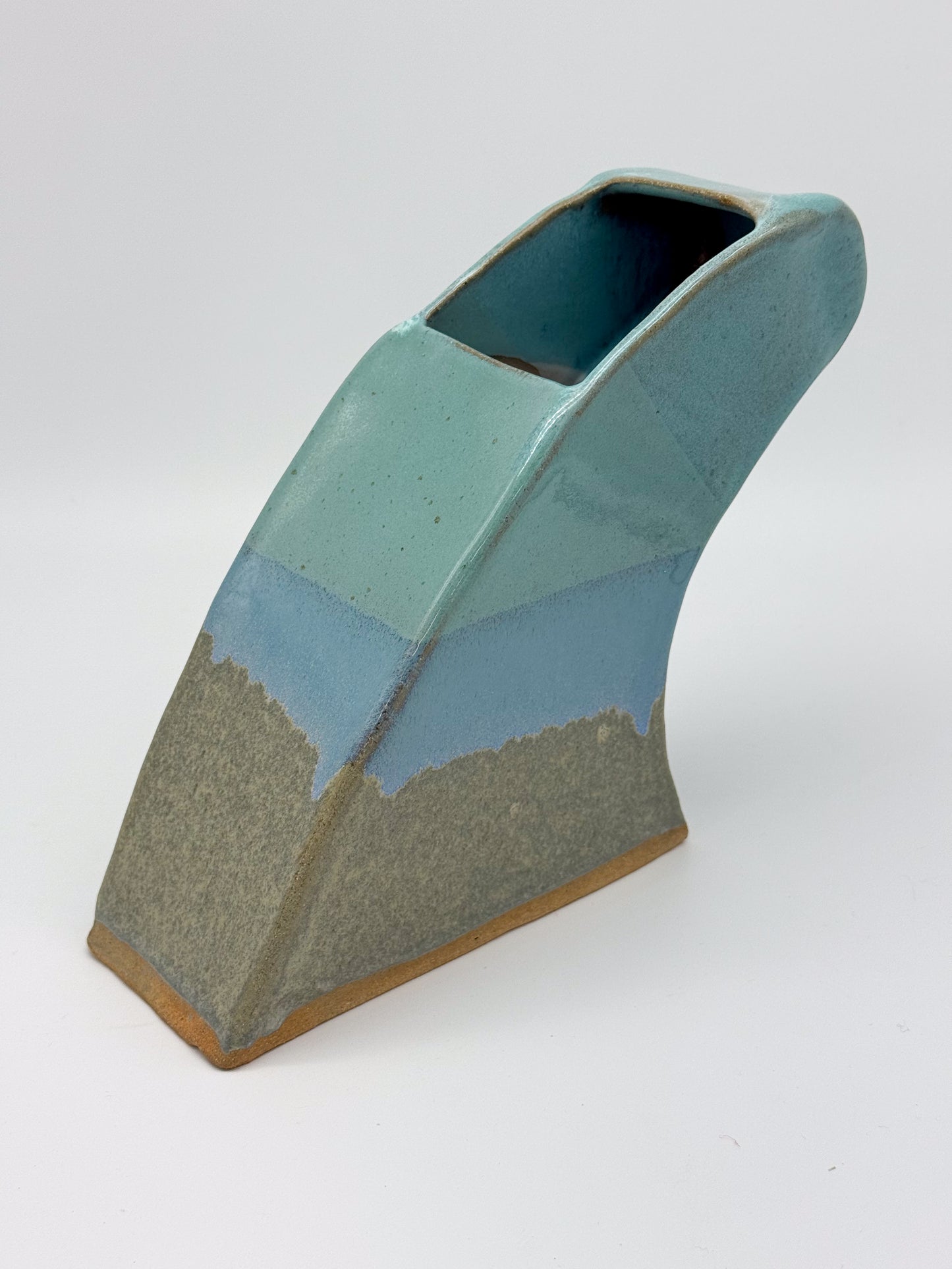 Handmade Ceramic Wave Vase - Stripes