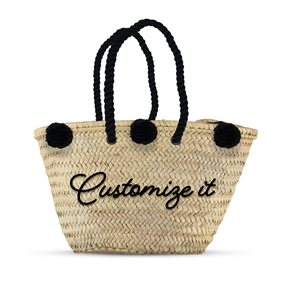Market Bag | Pom Pom | Black