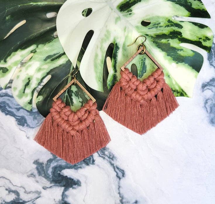 Earrings | Square | Sunset