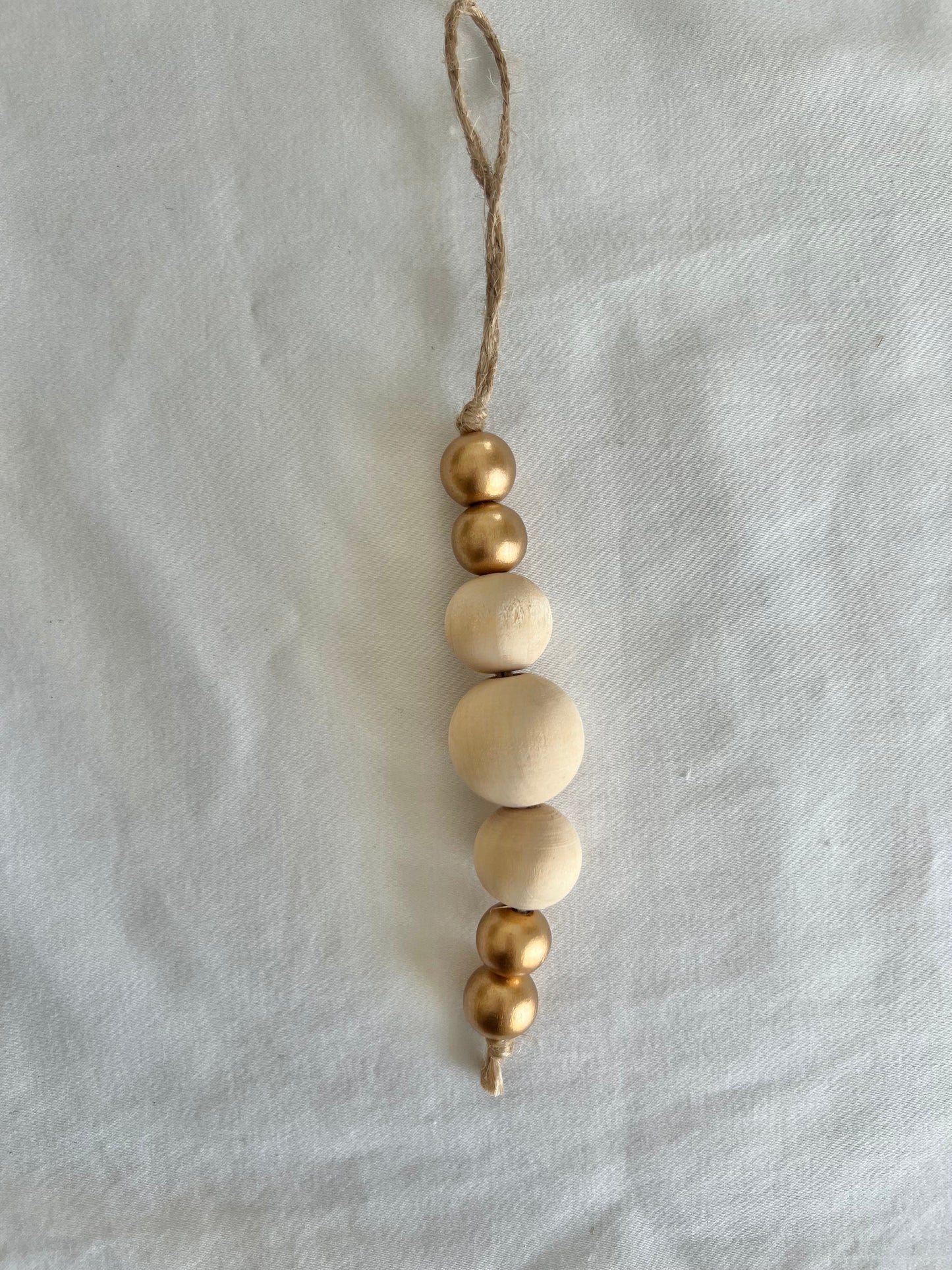 Ornament | Wood + Gold Drop