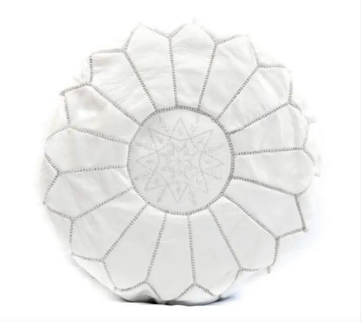 Pouf Cover | Moroccan White