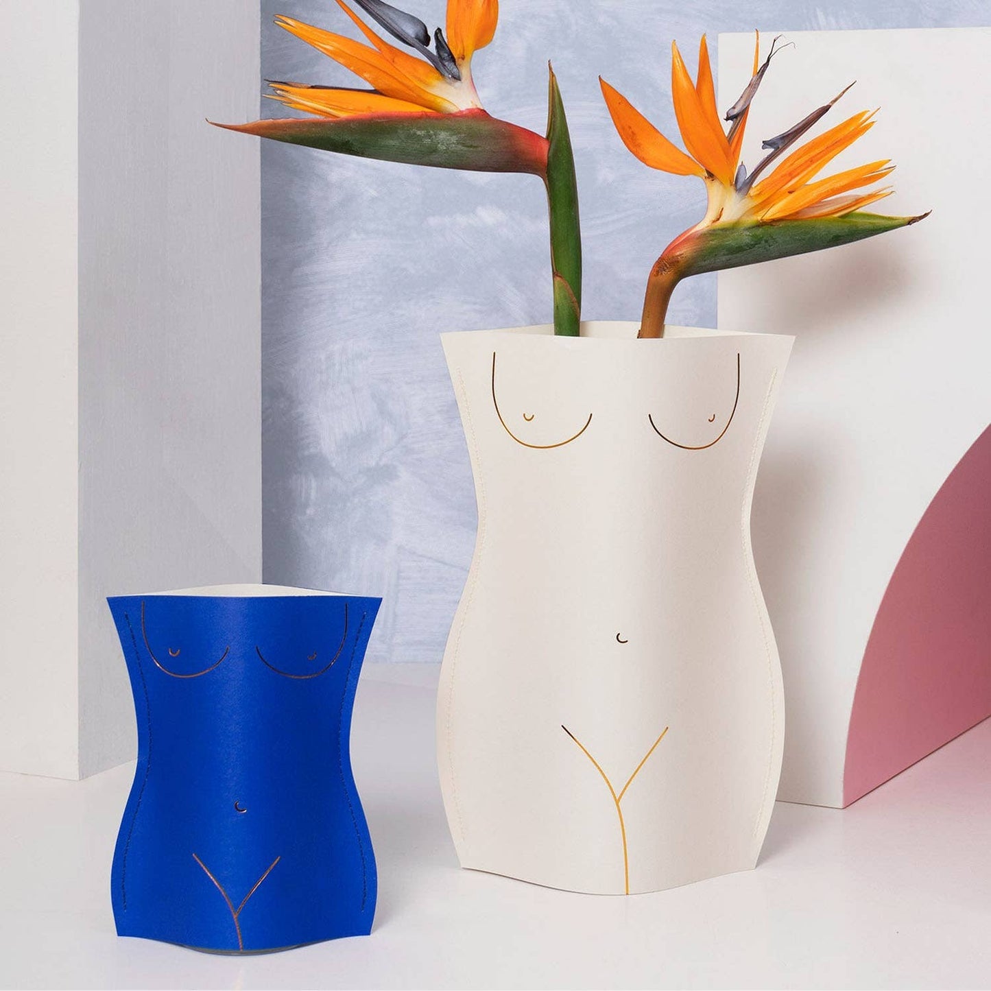 Venus Paper Vase, Flower Vase & Card Set | Ivory