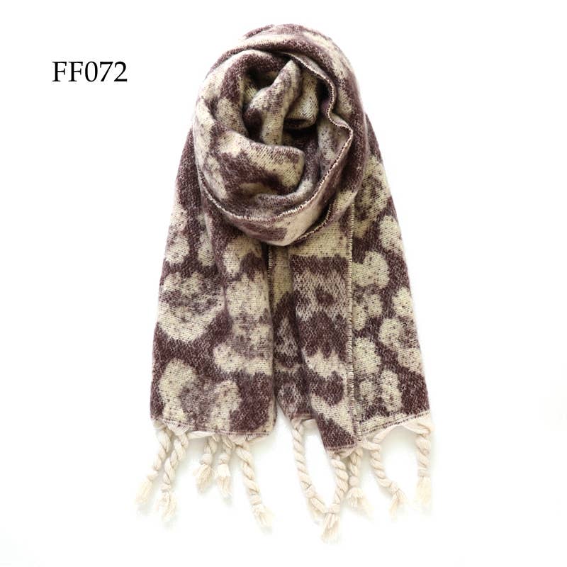 Scarf | Plum Leopard