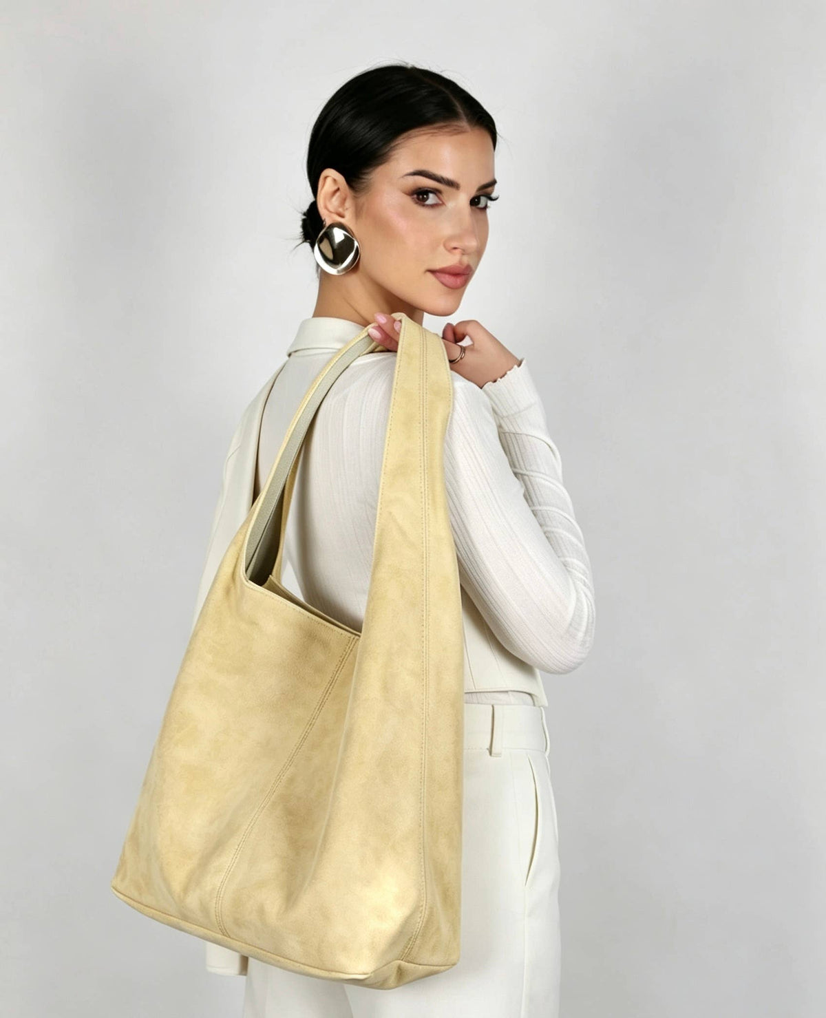 Italian Suede Hobo Bag