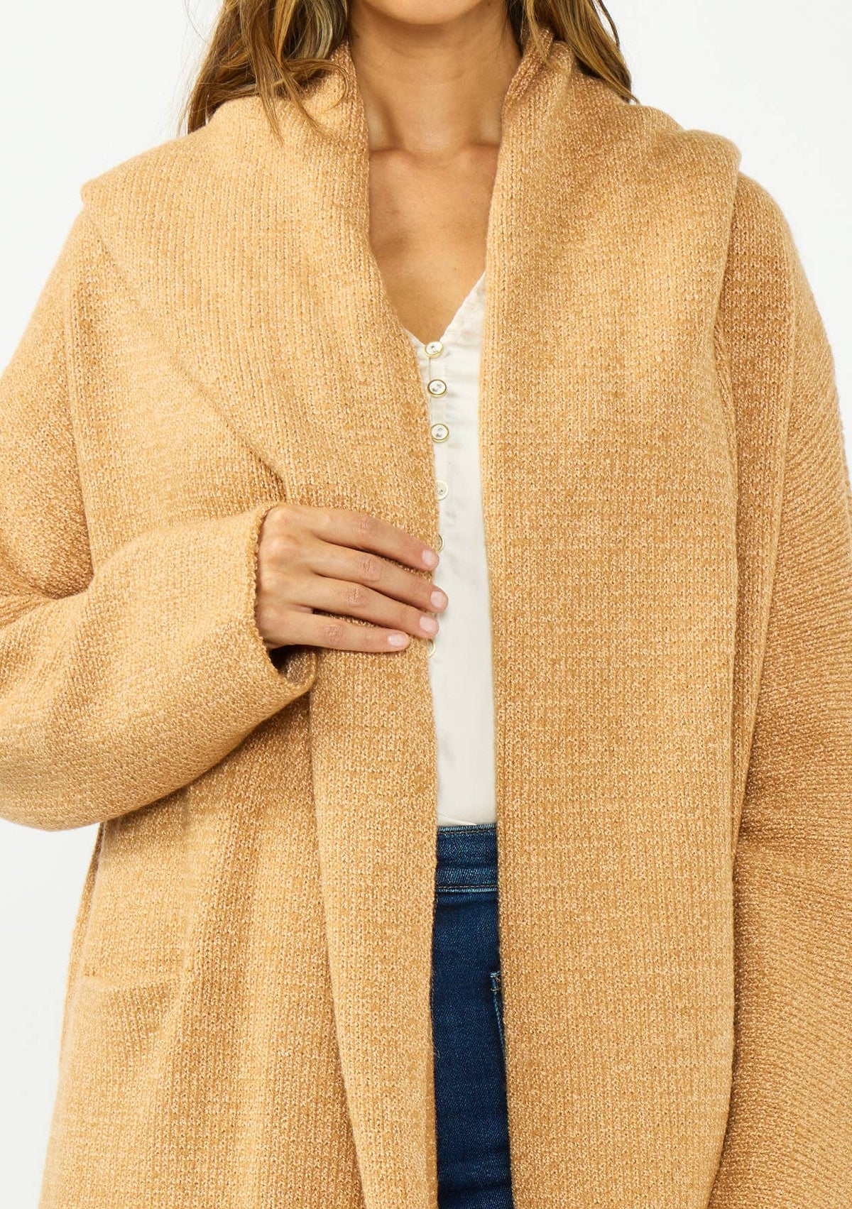 Hooded Cardigan with Pockets